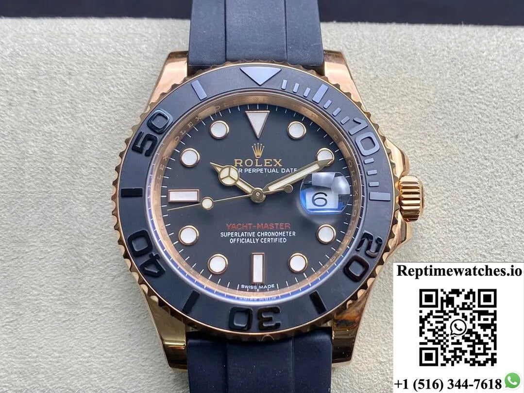 Rolex Yacht-Master 40Mm 116655 Noob Factory Black Dial-Rep Time Watches