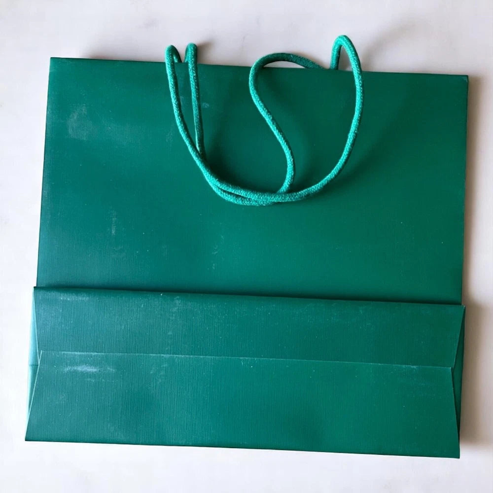 SET OF 3 ROLEX OFFICIAL BOUTIQUE SHOPPING BAG XL GREEN SWISS MADE GIFT PACKAGING