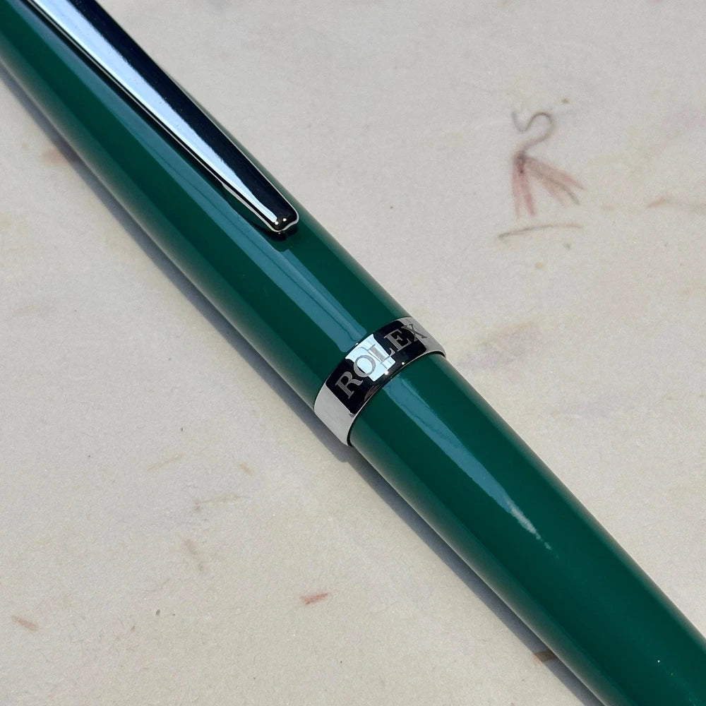 ROLEX EMERALD TWIST PEN IN EMERALD FINISH | LUXURY WRITING INSTRUMENT FOR DISCER