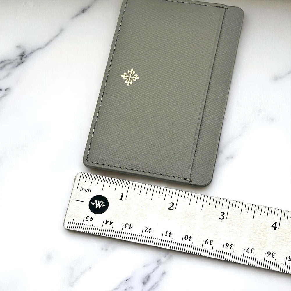 PATEK PHILIPPE CALATRAVA GREY SAFFIANO LEATHER CARDHOLDER – VIP DEALER GIFT