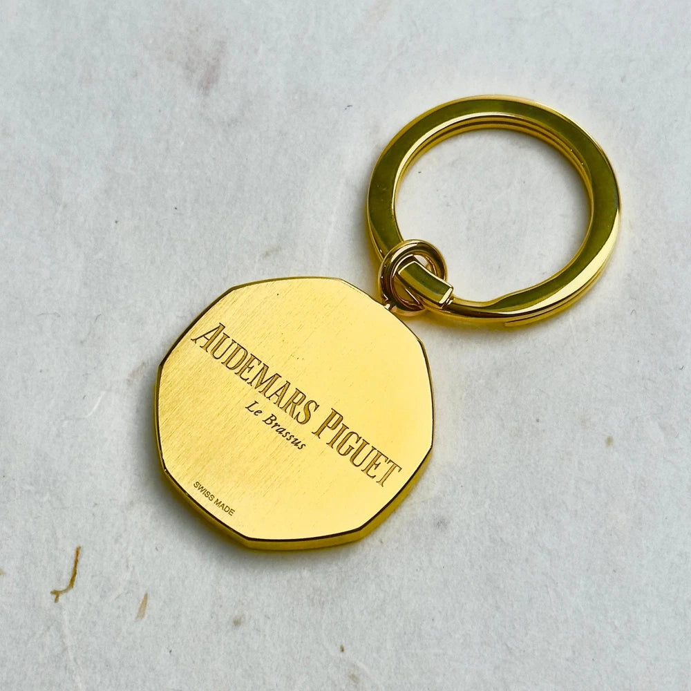 AUDEMARS PIGUET ROYAL OAK BLUE AND GOLD KEYRING FOR LUXURY ACCESSORIES