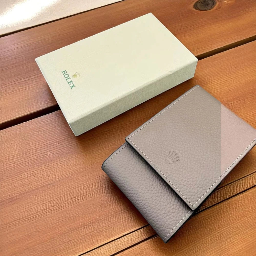 AUTHENTIC ROLEX WATCH TRAVEL CARRY POUCH CASE GREY CALFSKIN LEATHER AD GIFT
