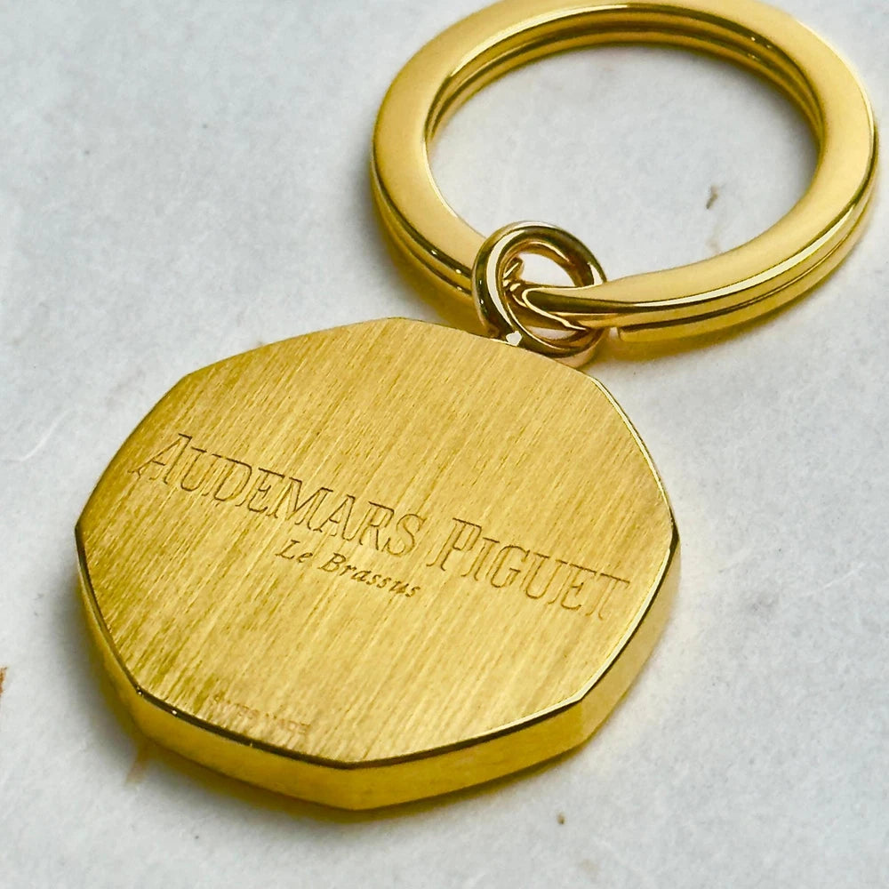 AUDEMARS PIGUET ROYAL OAK BLUE AND GOLD KEYRING FOR LUXURY ACCESSORIES