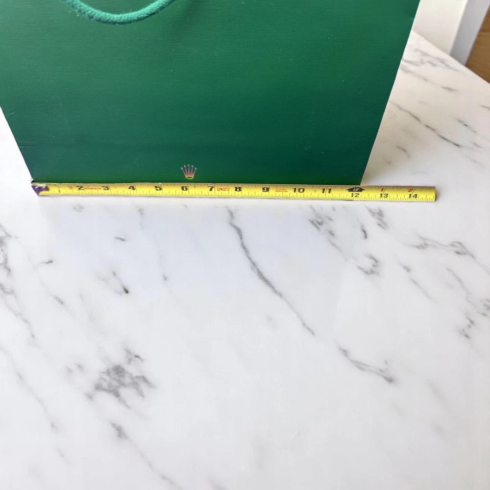 SET OF 3 ROLEX OFFICIAL BOUTIQUE SHOPPING BAG XL GREEN SWISS MADE GIFT PACKAGING