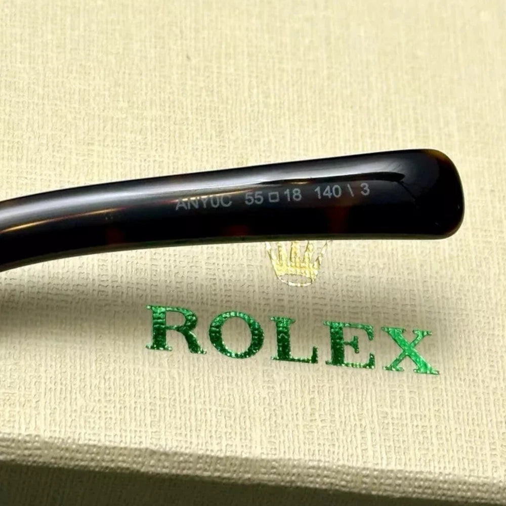 ROLEX 1000/S VIP SUNGLASSES GOLD FRAME W/ CASE & CLOTH – RARE AD