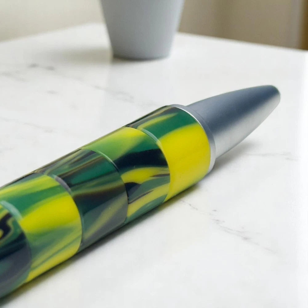 BREITLING MOSAIC VERDANT BALLPOINT PEN YELLOW & GREEN MARBLE DESIGN