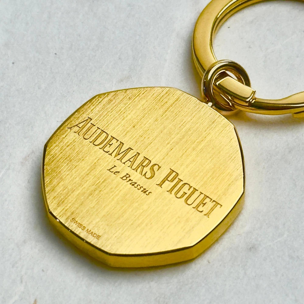 AUDEMARS PIGUET ROYAL OAK BLUE AND GOLD KEYRING FOR LUXURY ACCESSORIES