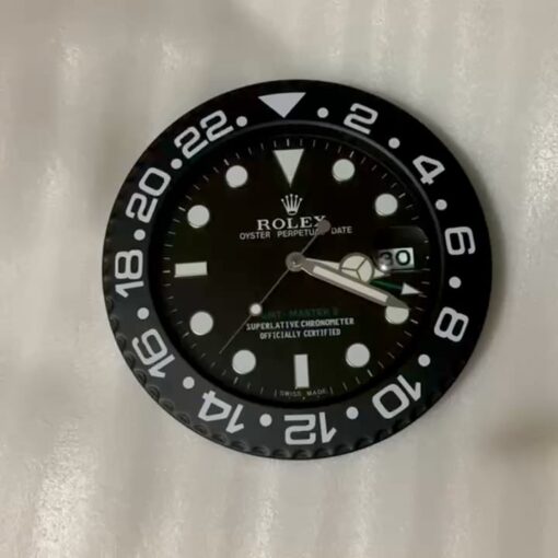 ROLEX GMT MASTER 2 – ALL BLACK – RL-10 DELUXE METAL WALL CLOCK