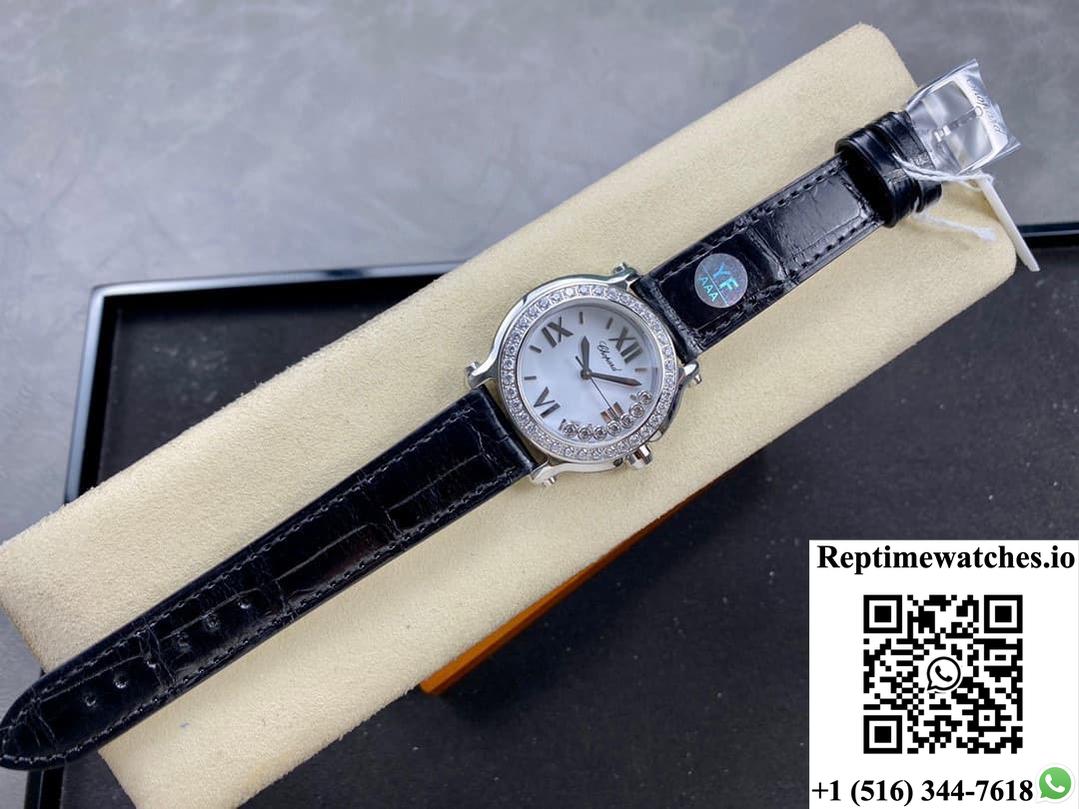 Chopard Happy Diamonds 278475-3037 Yf Factory Black Strap-Rep Time Watches
