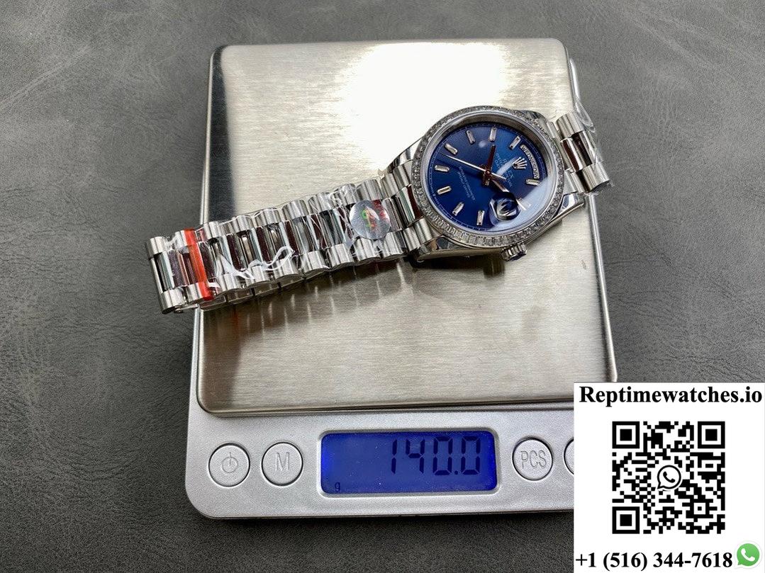 Rolex Day-Date model M128399TBR-0027 8+ Factory stainless steel case