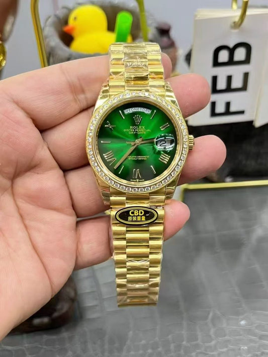 Cbd Factory Replica Rolex Day Date Smoky Green