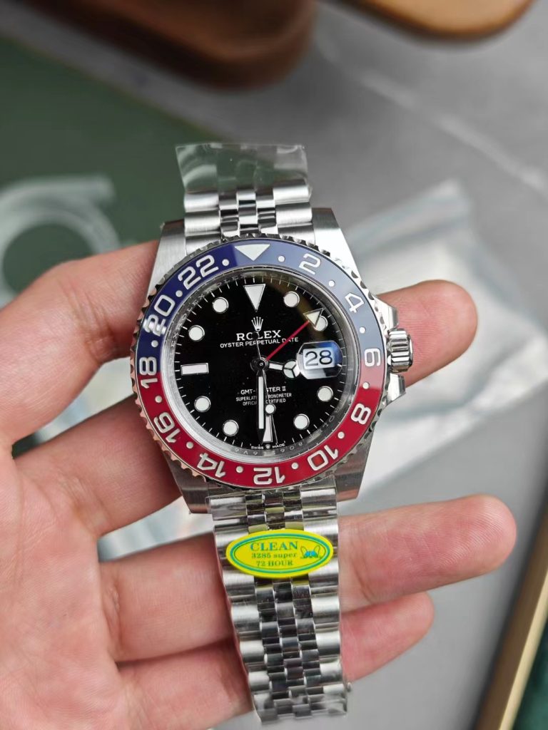 Clean Factory Replica Rolex Gmt Master Ii Pepsi Jubilee V3 Edition