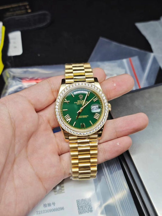 Gm Factory Replica Rolex Day Date Wrapped Gold Watch