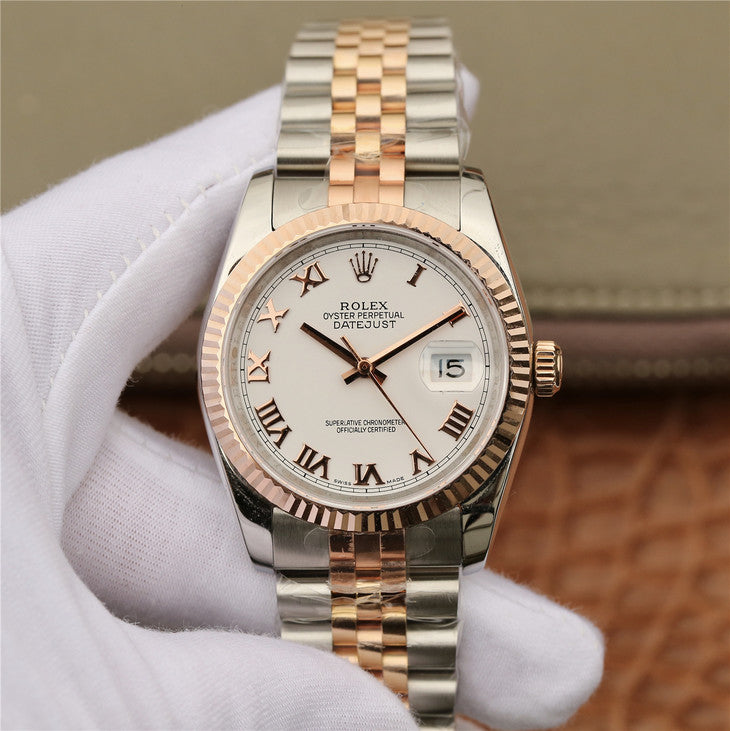 Gm Factory Replica Rolex Datejust 36mm Two Tone Watch with 904l Stainless Steel Case Jubilee Bracelet