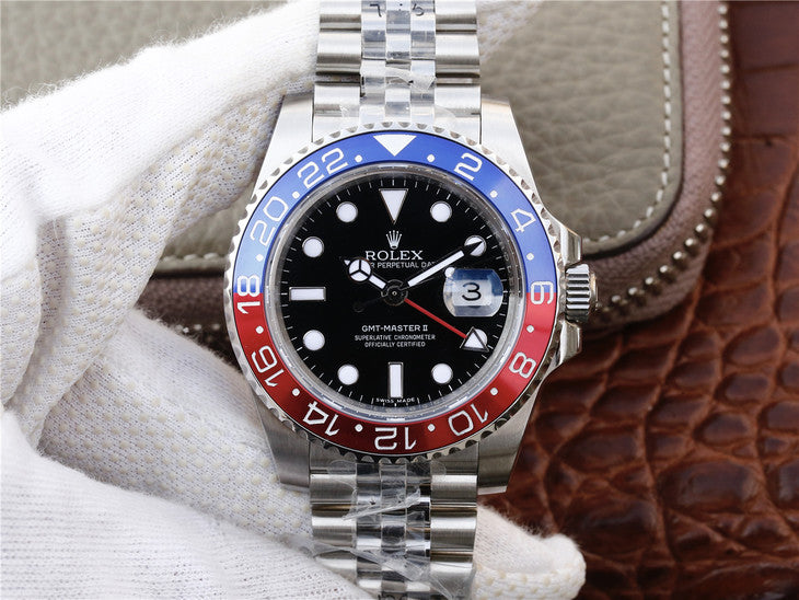 Gm Factory Replica Rolex Gmt Master Ii 126710 Pepsi Watch with 904l Steel Case Jubilee Bracelet