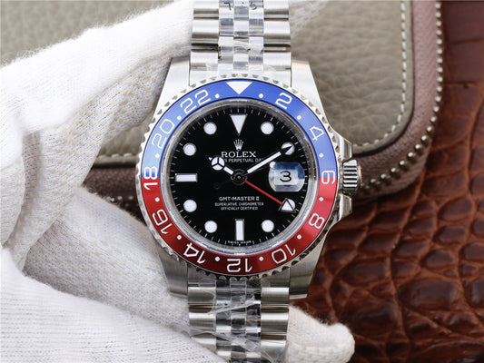 Gm Factory Replica Rolex Gmt Master Ii 126710 Pepsi Watch with 904l Steel Case Jubilee Bracelet