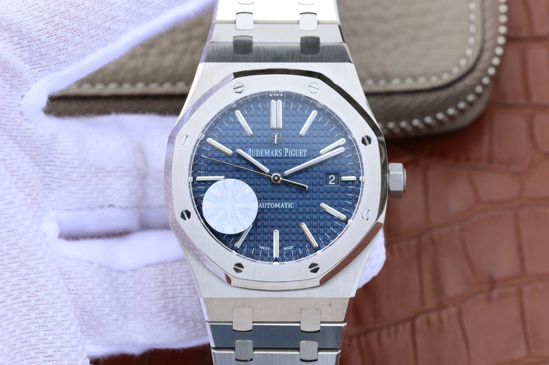 J12 Factory Replica Audemars Piguet Royal Oak 15400 Clone 3120 Movement Blue Dial with Stainless Steel Bracelet