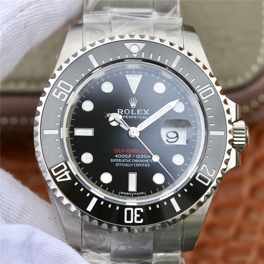 Noob Factory V9 Edition Replica Rolex Sea Dweller 126600 Single Red with 904l Stainless Steel Clone 3235 Movement