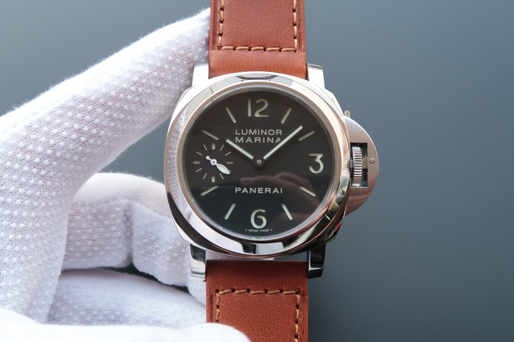 Noob V4 Edition Replica Panerai Pam 111 Asia Eta 6497 Movement Brown Leather Strap