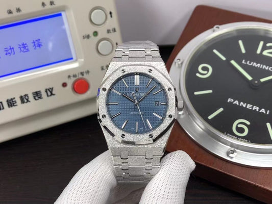 Aps Factory Replica Audemars Piguet Royal Oak 15410 Frosted Blue Watch