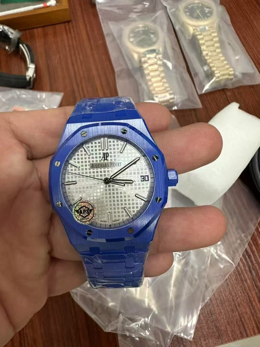 Aps Factory Replica Audemars Piguet Blue Ceramic White Dial