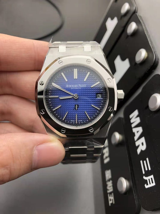 Z Factory Replica Audemars Piguet Royal Oak 15202 Smoke Blue with Clone 2121 Movement