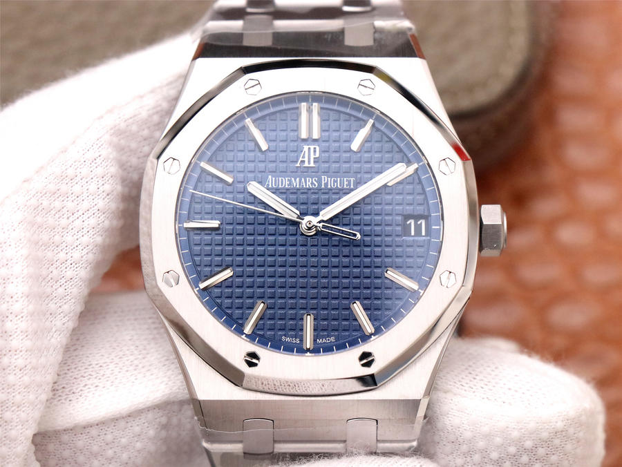 Zf Replica Audemars Piguet Royal Oak 41mm 15500 with Blue Dial Clone 4302 Movement