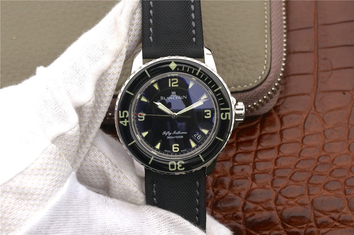 Zf Replica Blancpain Fifty Fathoms 5015 1130 52 Swiss Eta 2836 Movement Black Nylon Strap