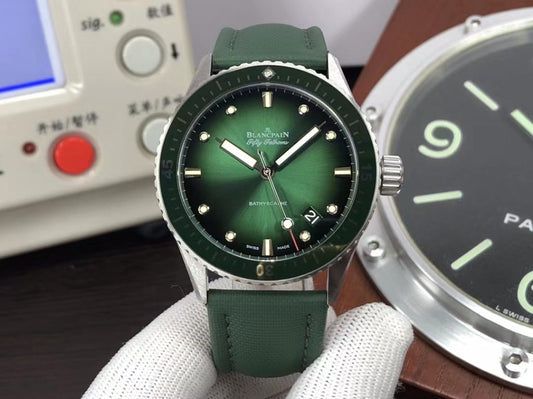 G Factory Replica Blancpain Fifty Fathoms Bathyscaphe Green Watch
