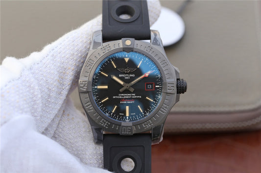 Gf Upgraded V3 Version of Replica Breitling Avenger Blackbird Titanium Watch with Ocean Racer Strap