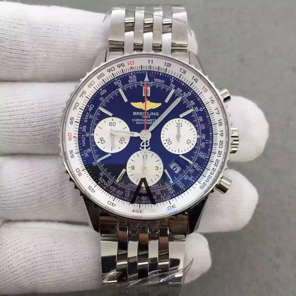 11 Replica Breitling Navitimer 01 with Asia 7750 Movement Dark Blue Dial