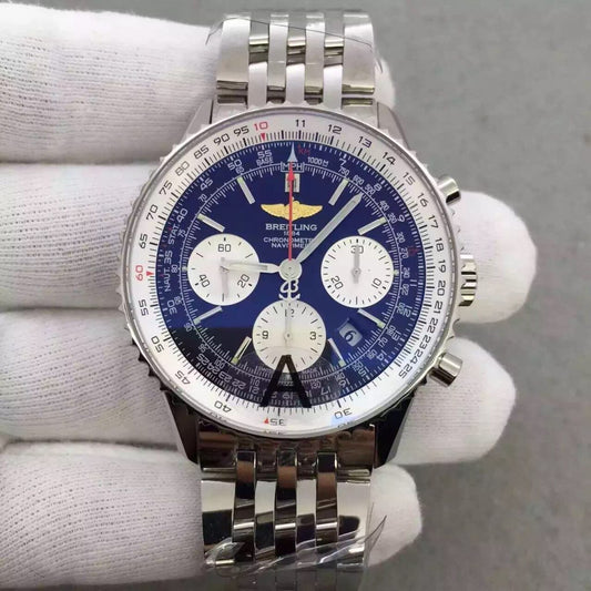 11 Replica Breitling Navitimer 01 with Asia 7750 Movement Dark Blue Dial