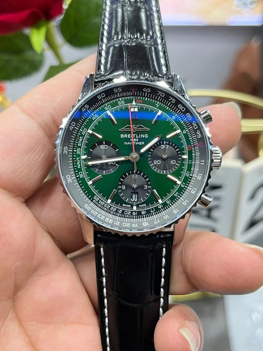 Bls Factory Replica Breitling Navitimer B01 43mm Green