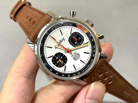 Bls Factory Replica Breitling Top Time Deus Chrono Watch with Brown Leather Strap
