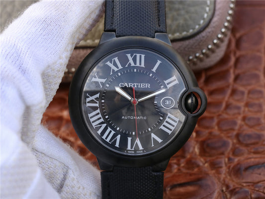 Replica Cartier Ballon Bleu Carbon Watch Wsbb0015 the Black Knight in Modern City