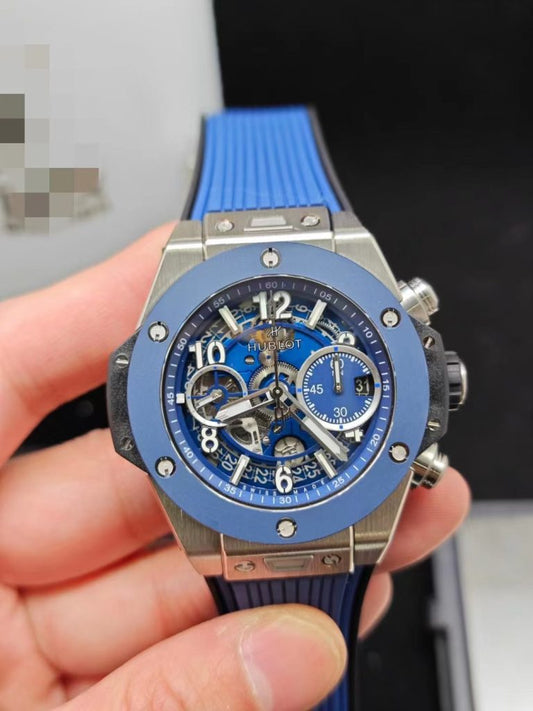 Bbf Replica Hublot Big Bang 42mm Titanium Blue Ceramic Watch