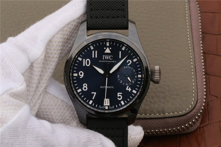 Zf Factory Replica Iwc Big Pilot Iw502003 Clone 51111 Movement Ceramic Case Blue Dial