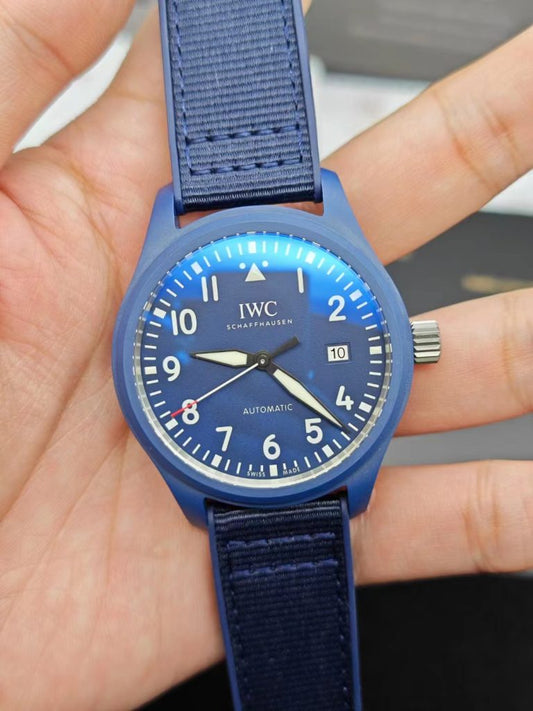 V7 Factory Replica Iwc Pilot Blue Ceramic Watch