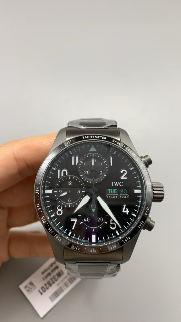 Bls Factory Replica Iwc Pilot Chrono Black Watch