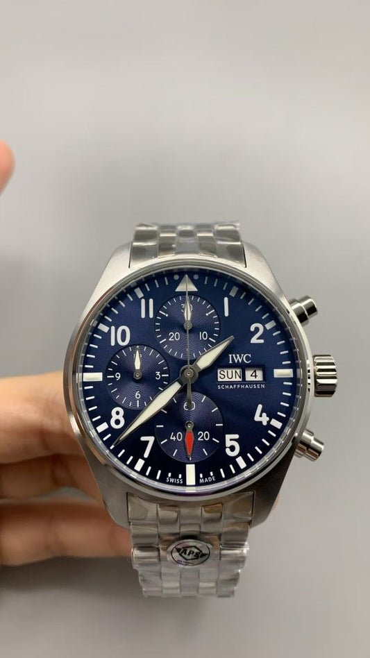 Aps Factory Replica Iwc Pilot Chrono Iw378004 Blue