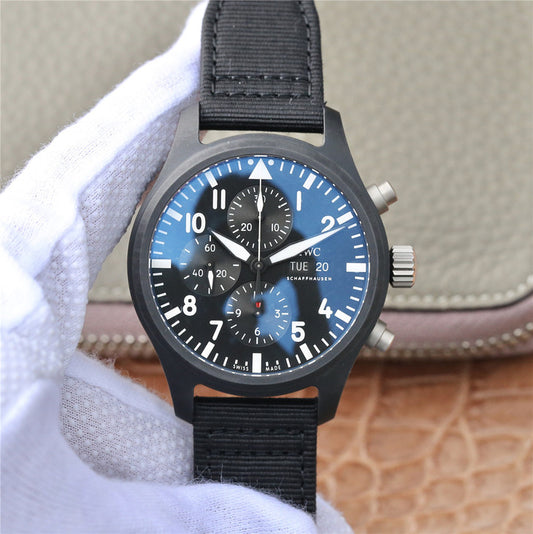 Z Factory Replica Iwc Top Gun Iw389101 Ceramic Watch with Black Nylon Strap