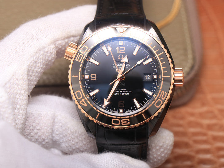 Vs Factory Replica Omega Planet Ocean Deepsea King Black Ceramic Watch with Clone 8906 Movement