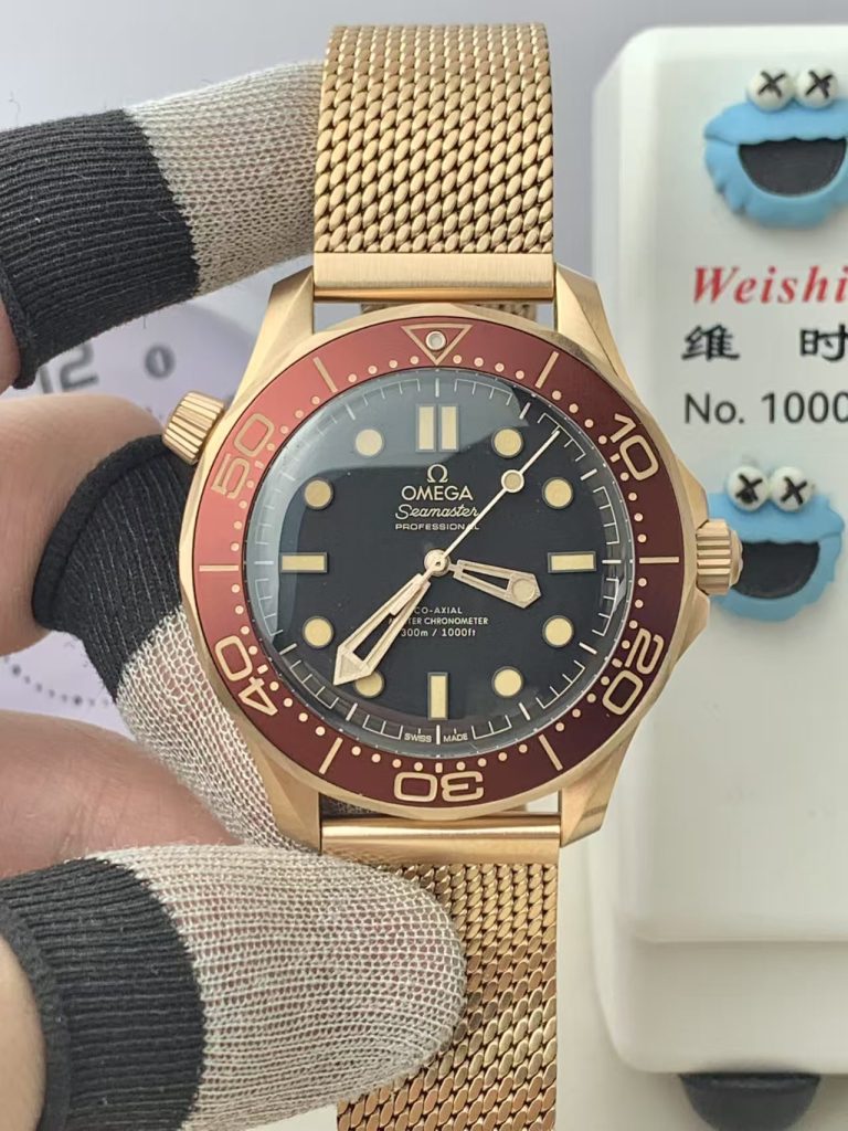 Vs Factory Replica Omega Seamaster Bronze Gold