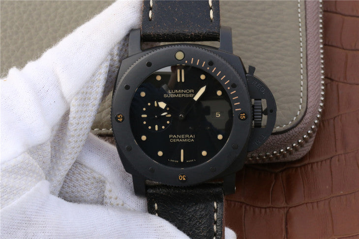 Vs Factory V2 Edition Replica Panerai Pam 508 Luminor Submersible with Black Ceramic Case P 9000 Movement