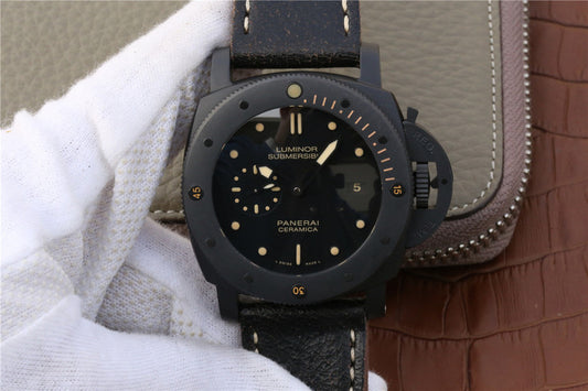 Vs Factory V2 Edition Replica Panerai Pam 508 Luminor Submersible with Black Ceramic Case P 9000 Movement
