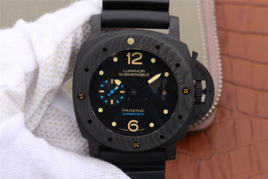 Vs Factory V2 Edition Replica Panerai Pam 616 Luminor Submersible Carbotech with Clone P 9000 Movement