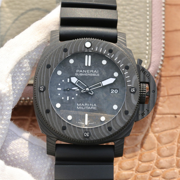 Vs Factory Replica Panerai Pam 979 Submersible Marina Militare with Carbon Dial Super Clone P 9000