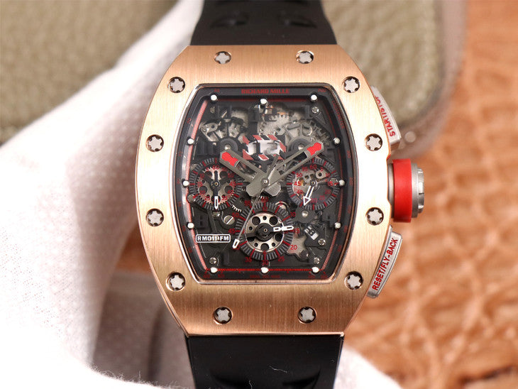 Kv Factory Replica Richard Mille Rm011 03 Rose Gold Watch Review