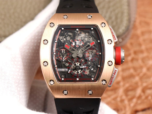 Kv Factory Replica Richard Mille Rm011 03 Rose Gold Watch Review