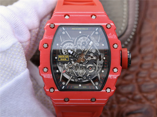 Replica Richard Mille Rm035 02 Red Forged Carbon Case with Miyota 9015 Movement